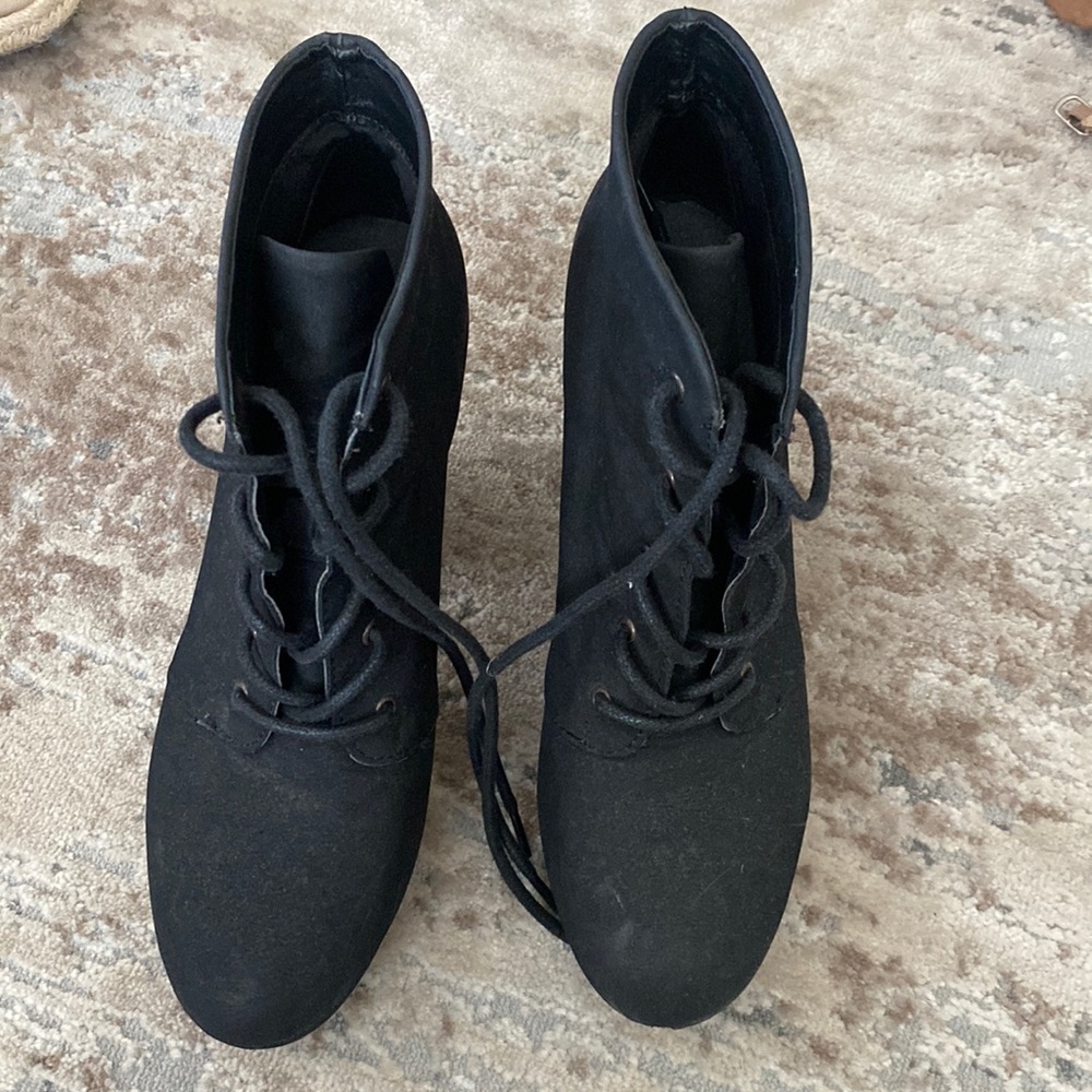 Target Heeled Black Booties